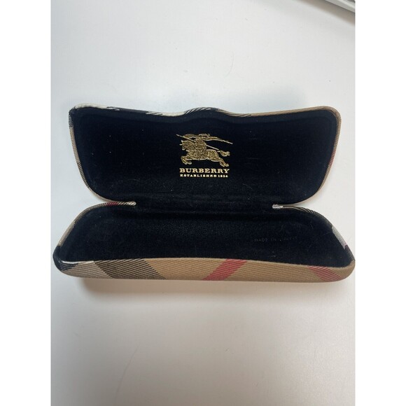 Burberry Signature Nova Check Clam Shell Reading Glasses Eyeglasses Case - Picture 1 of 7